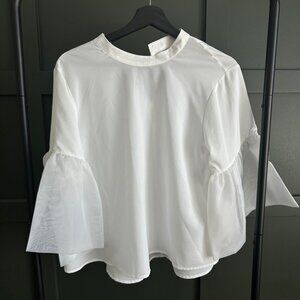 Feminine and Flirty Bell Sleeve Blouse